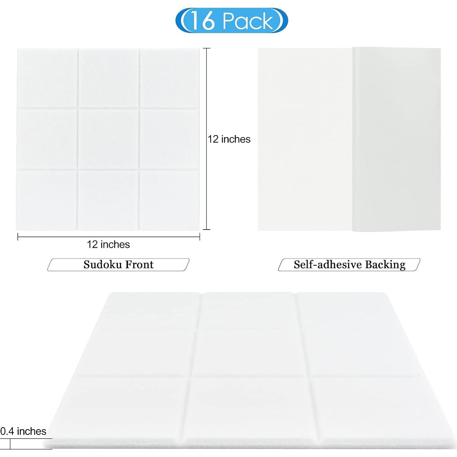 Paneles Acústicos BXI Autoadhesivos 16 Piezas 30.48cm