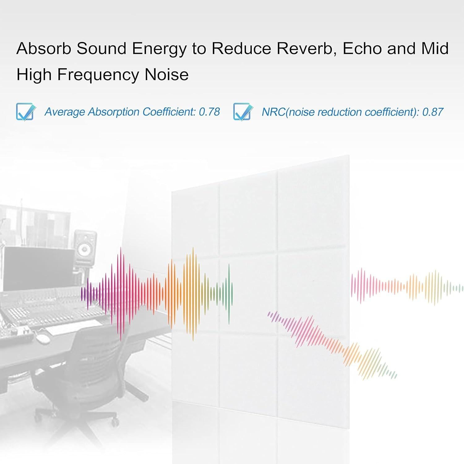 Paneles Acústicos BXI Autoadhesivos 16 Piezas 30.48cm