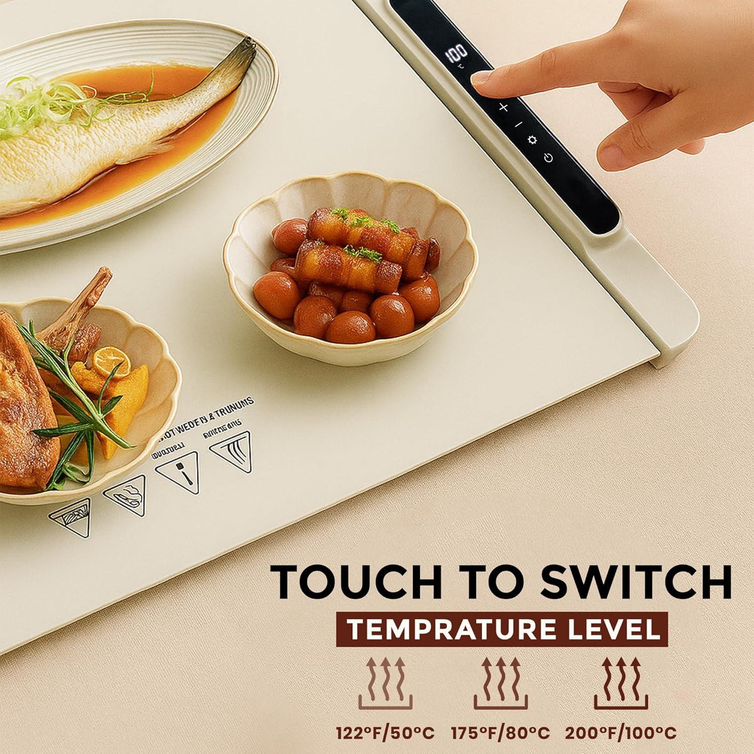 Bandeja Calentadora Eléctrica JewelCare 64.8x38.1 cm Beige