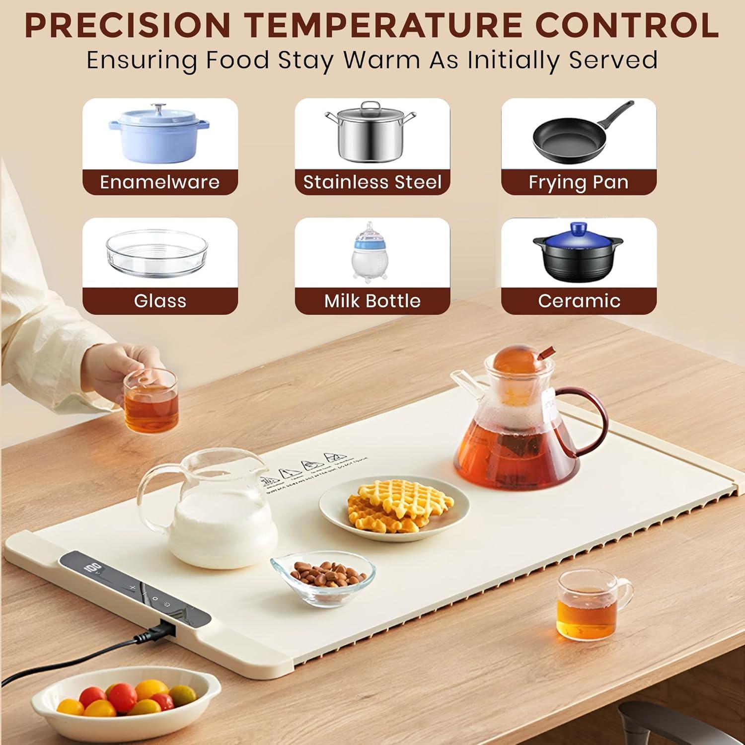 Bandeja Calentadora Eléctrica JewelCare 64.8x38.1 cm Beige