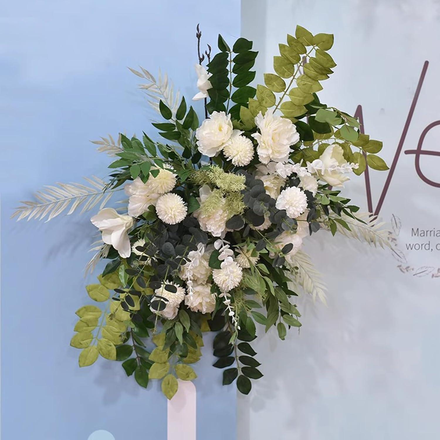 HinyoCo 36 Pcs Crisantemos Artificiales en Bola Blanco Marfil