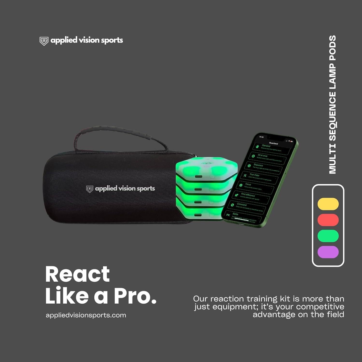 Kit de Entrenamiento de Luces de Reacción Applied Vision - 8 Pods