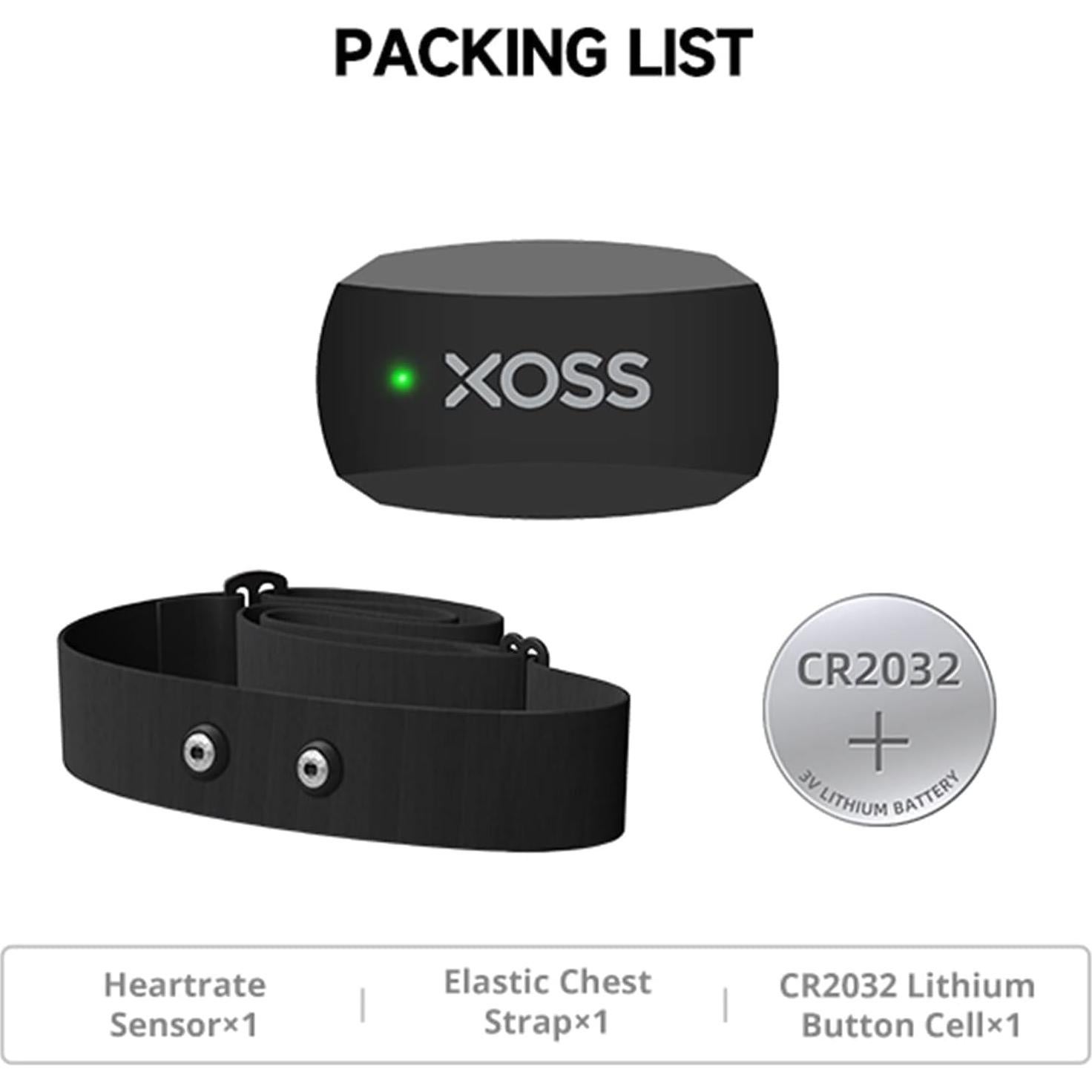 Monitor de Frecuencia Cardíaca XOSS X2 Bluetooth IP67