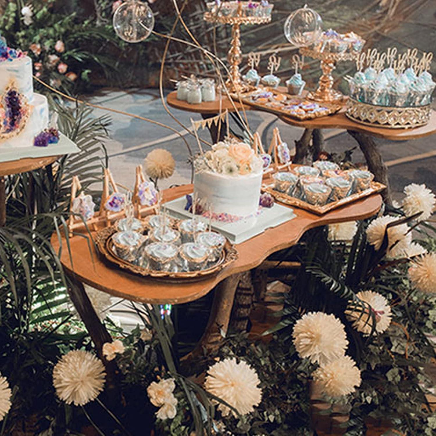 30 Pcs Crisantemos Artificiales HinyoCo - Ramo Blanco 7 cm