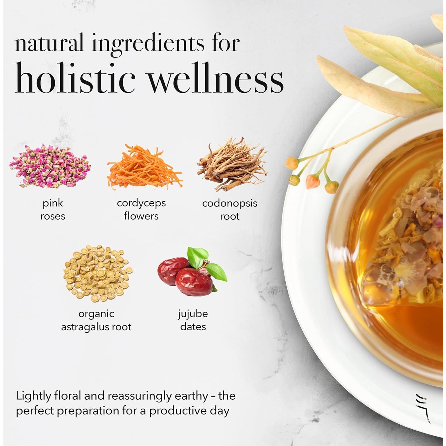 Té de Cordyceps y Rosa Qisane - 10 Sachets (30 Tazas)