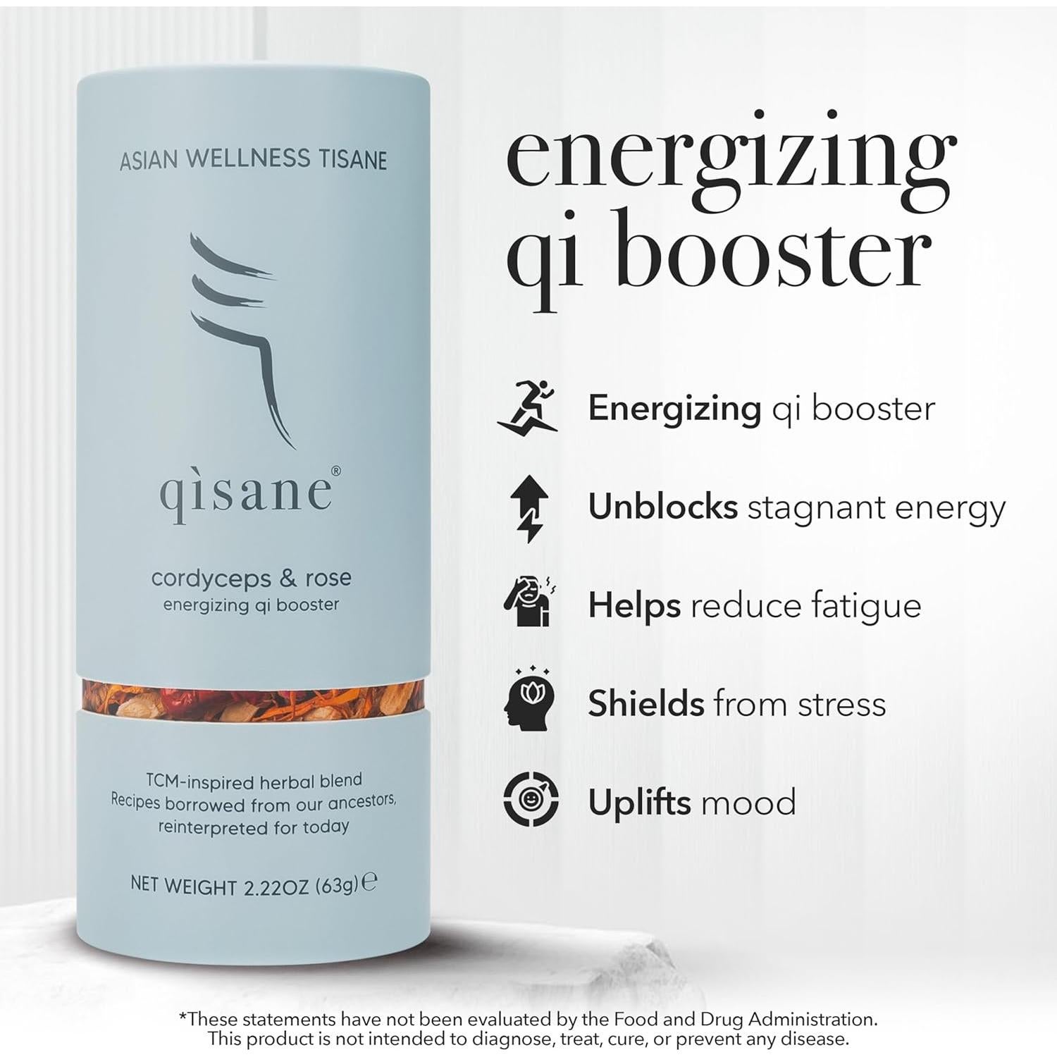 Té de Cordyceps y Rosa Qisane - 10 Sachets (30 Tazas)