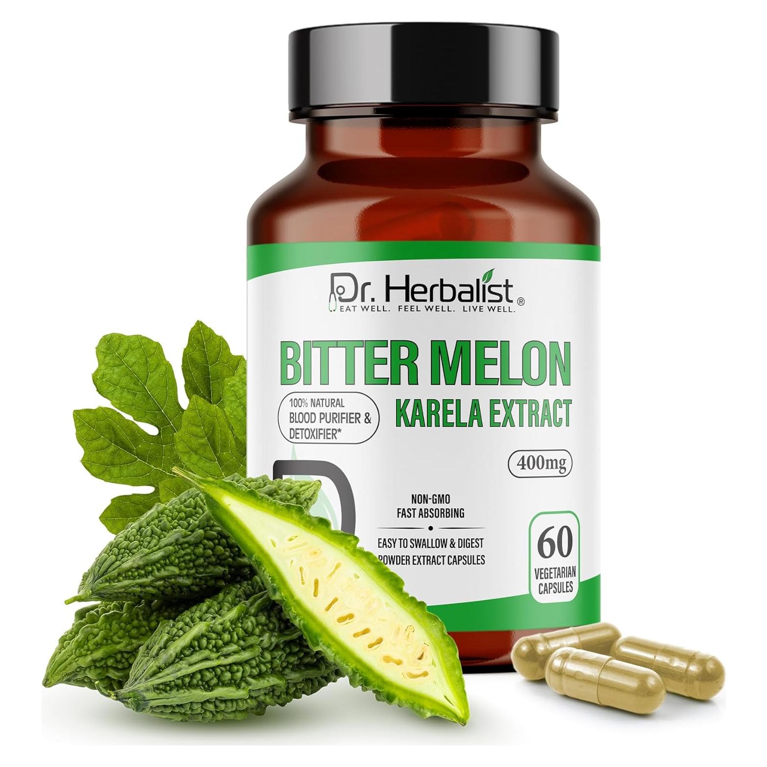 Extracto de Melón Amargo Dr. Herbalist 400mg - 60 Cápsulas