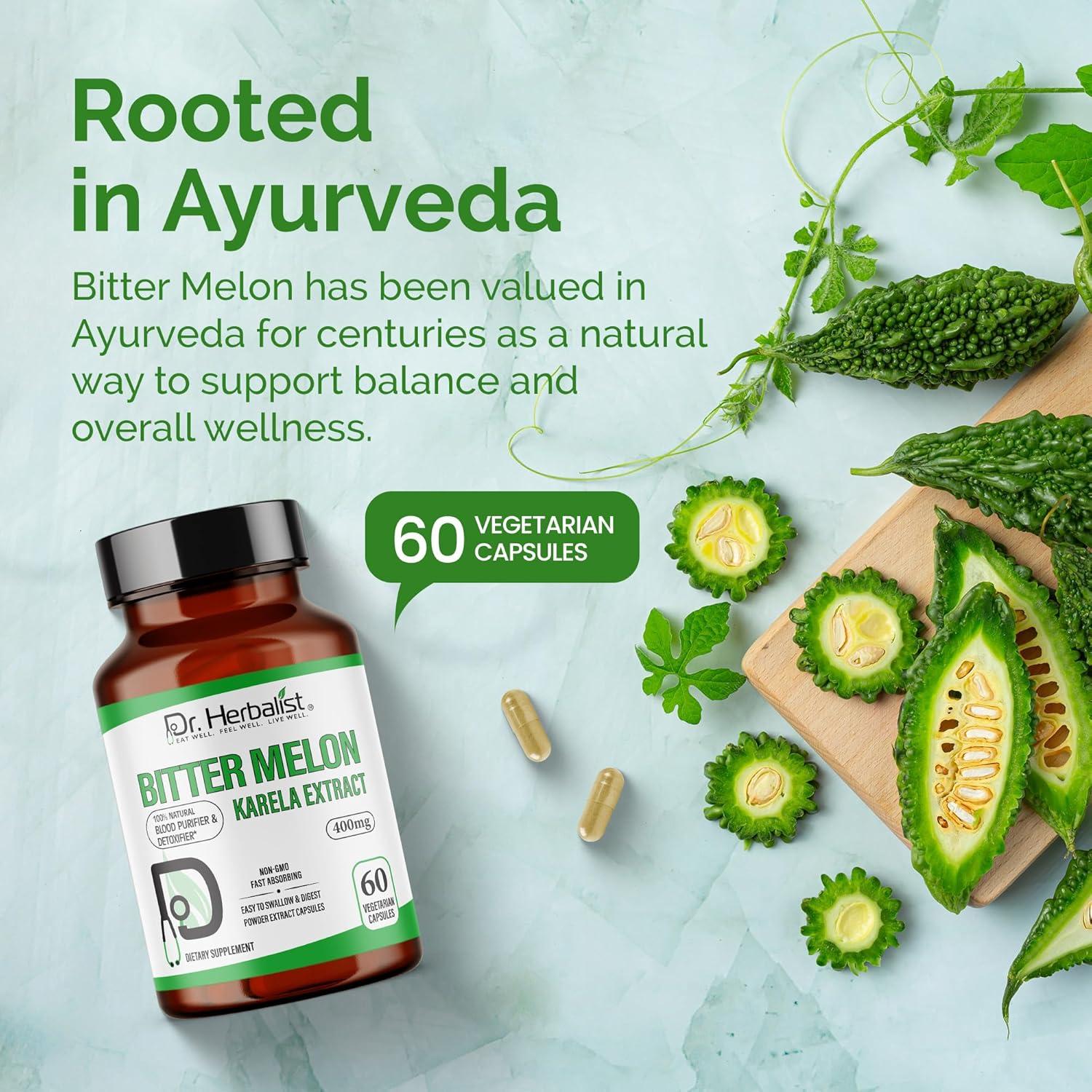 Extracto de Melón Amargo Dr. Herbalist 400mg - 60 Cápsulas