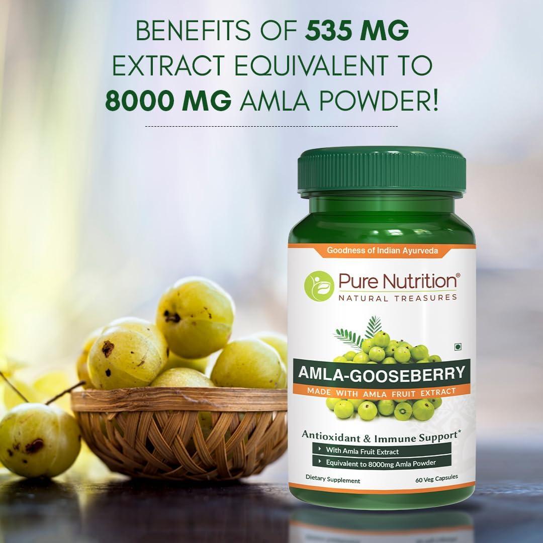 Extracto de Amla Pure Nutrition 1000mg - 60 Cápsulas Veganas