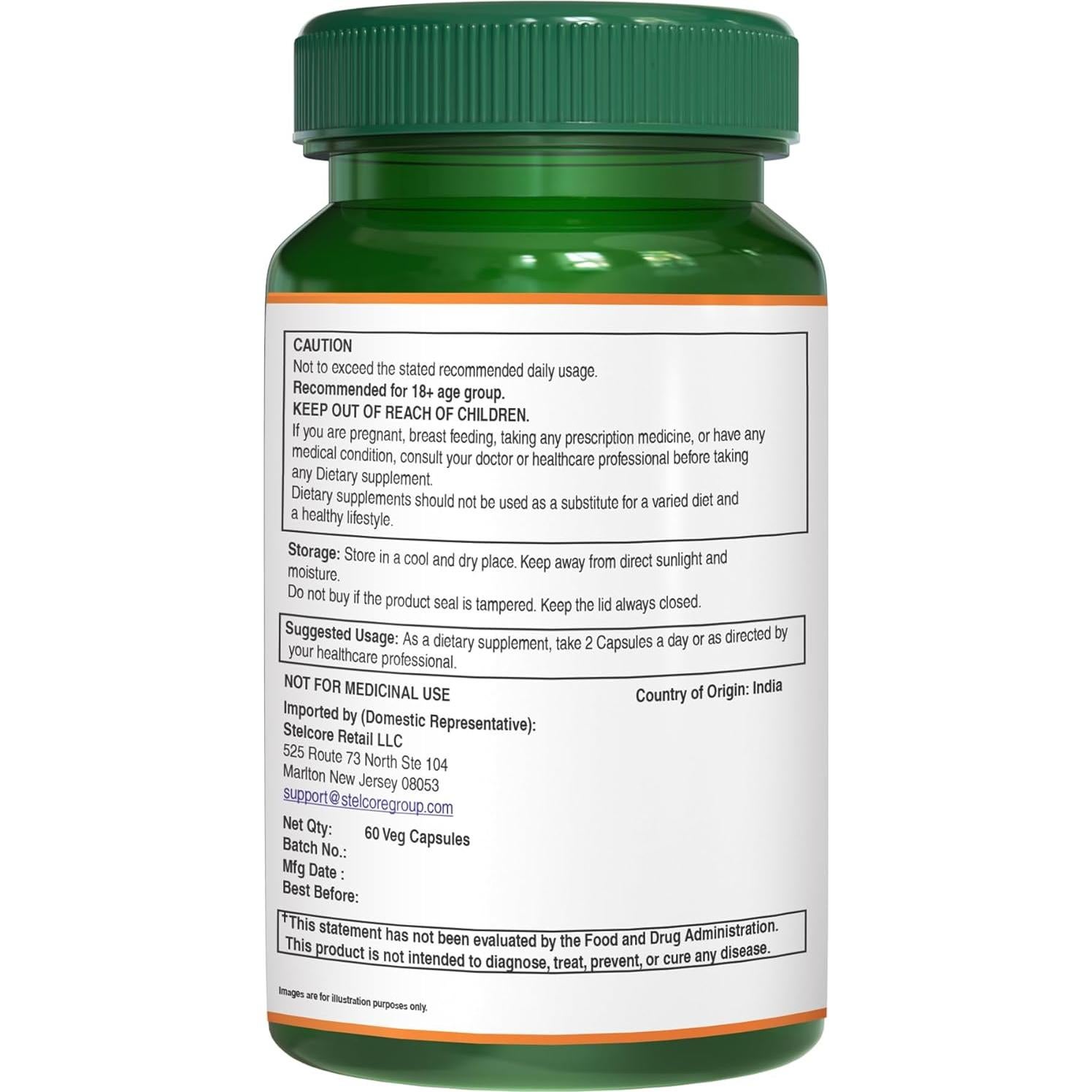 Extracto de Amla Pure Nutrition 1000mg - 60 Cápsulas Veganas