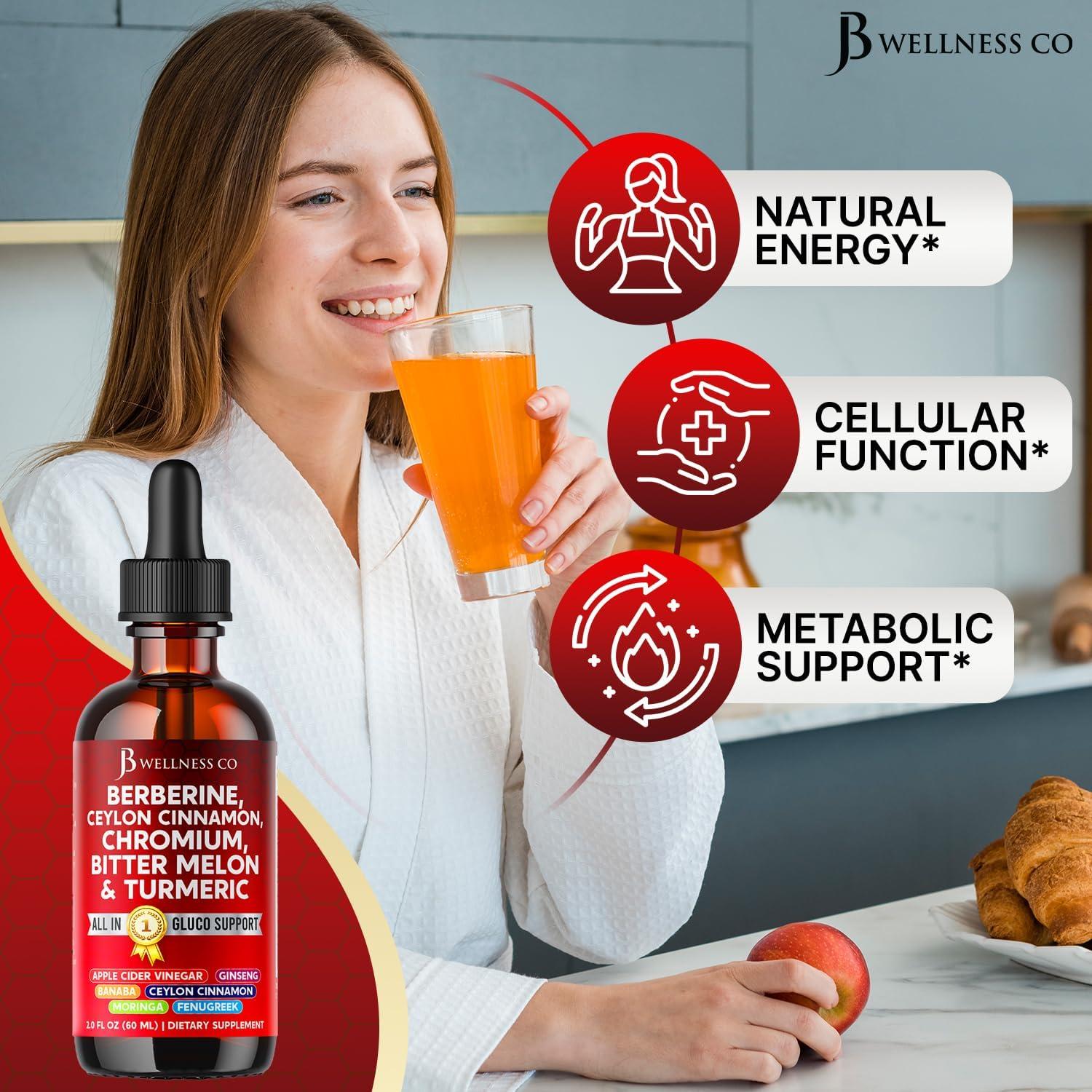 Suplemento Líquido de Berberina JB Wellness 118 ml