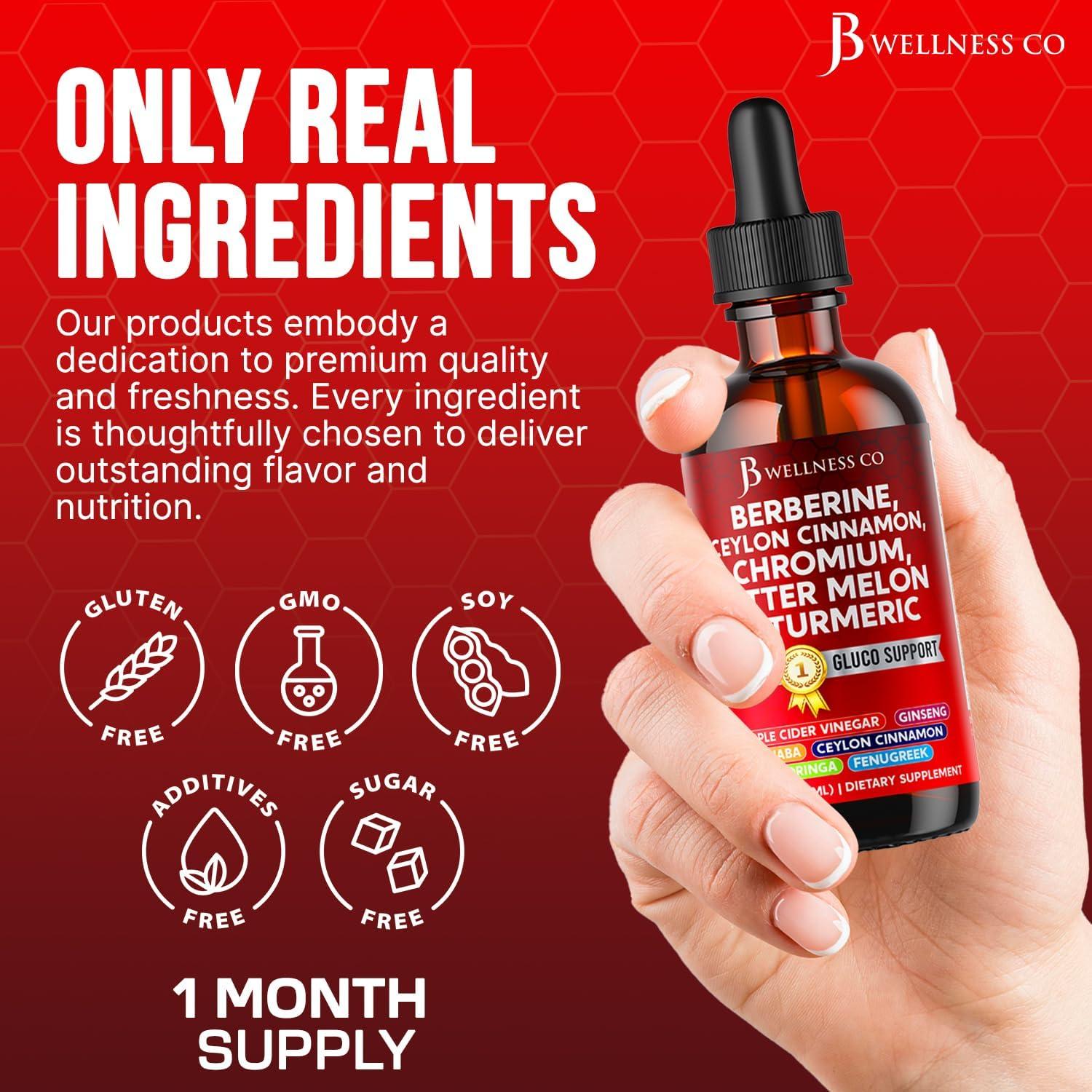 Suplemento Líquido de Berberina JB Wellness 118 ml