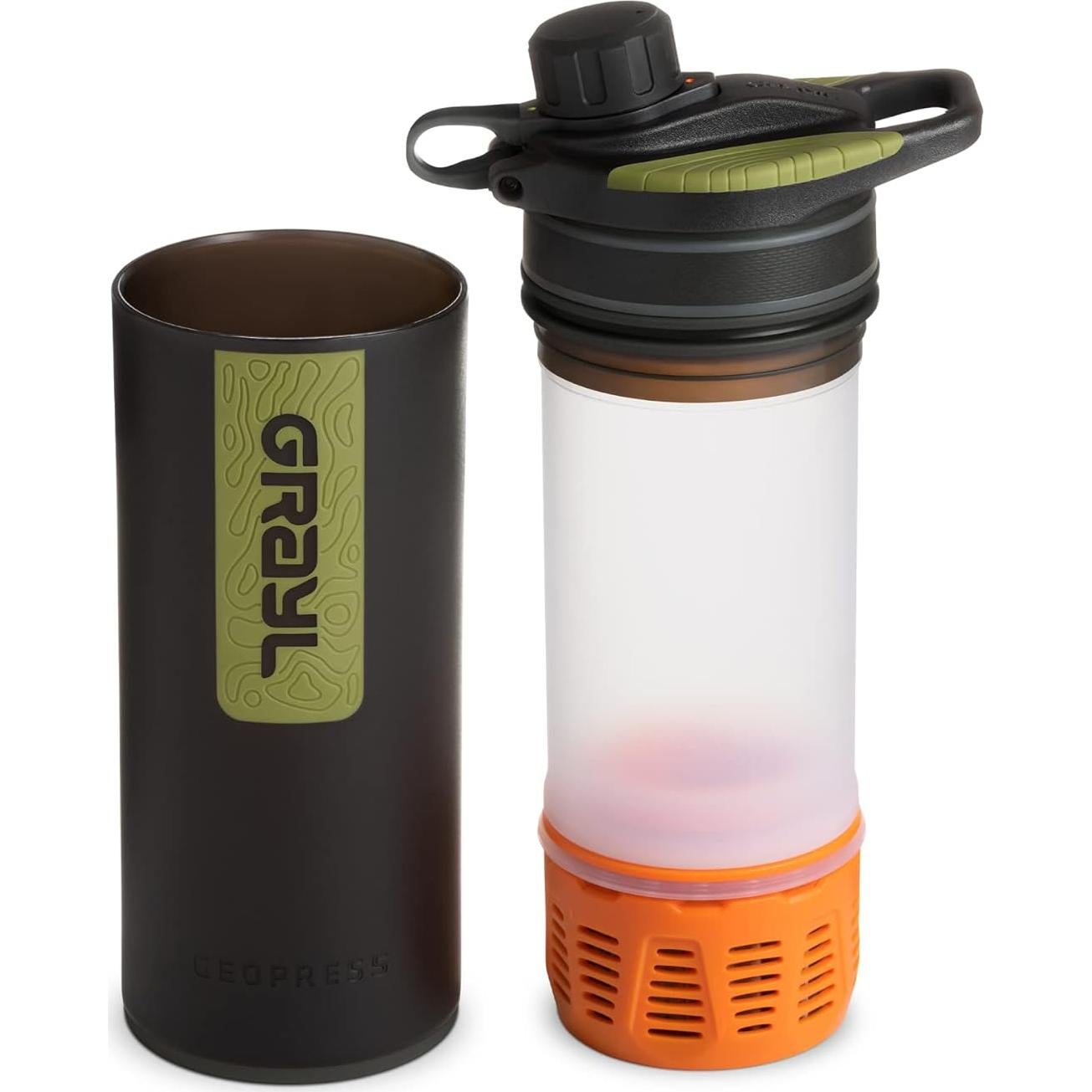 Botella Purificadora GRAYL GeoPress 710 ml Camuflaje Negro