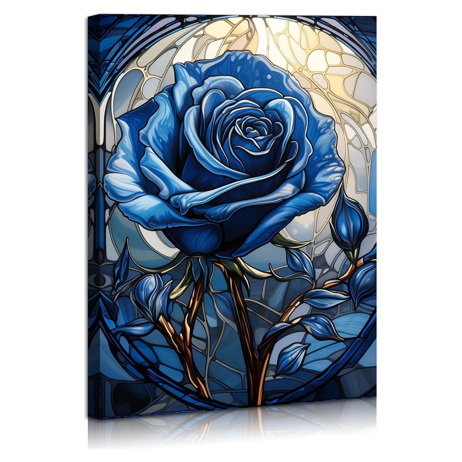 Arte de Pared Enmarcado DEORAIO 30x40 cm Rosa Azul