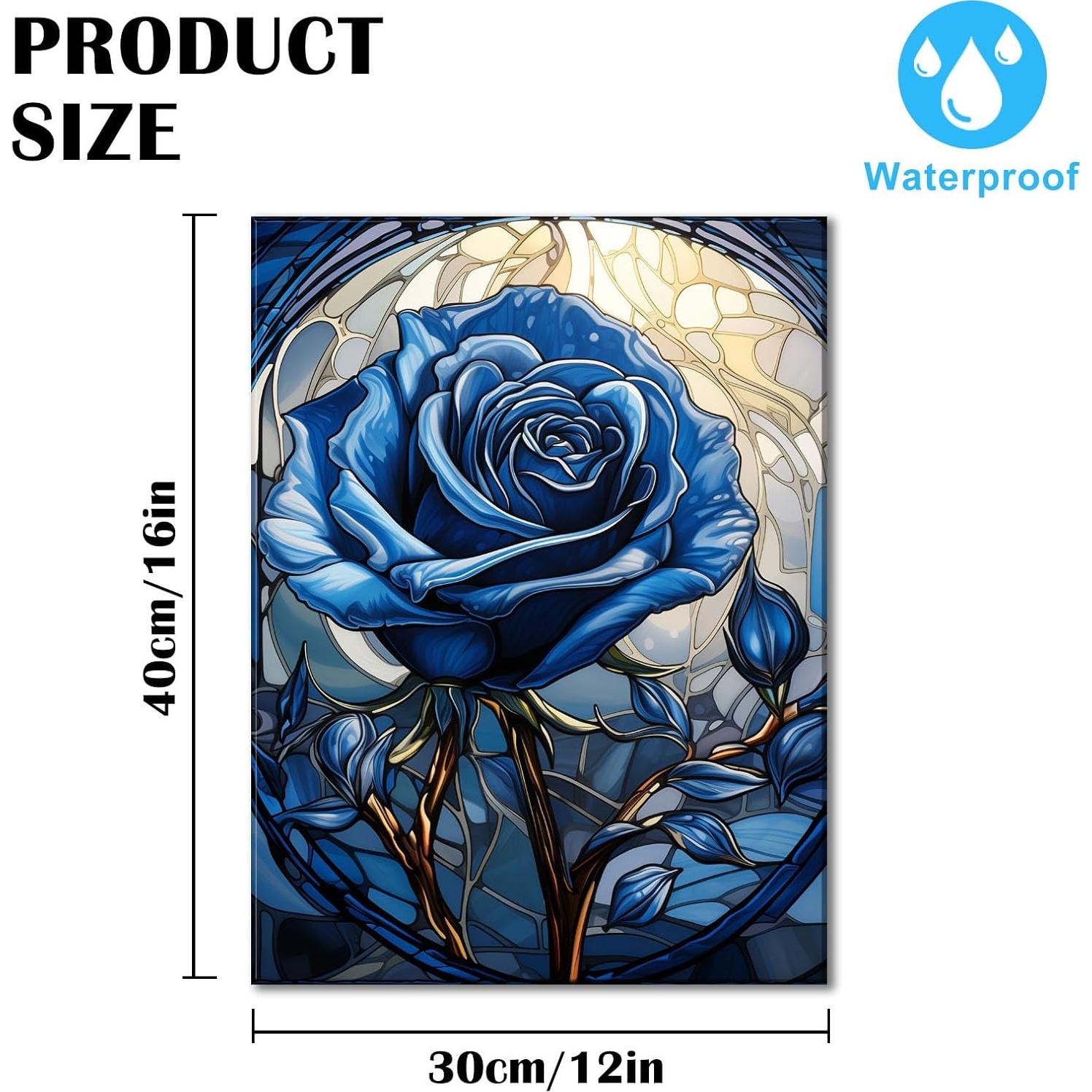 Arte de Pared Enmarcado DEORAIO 30x40 cm Rosa Azul