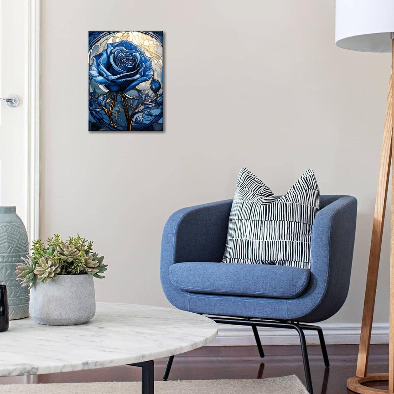 Arte de Pared Enmarcado DEORAIO 30x40 cm Rosa Azul