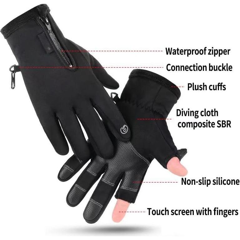 Guantes de Invierno Bakovity Táctiles Impermeables para Hombres y Mujeres