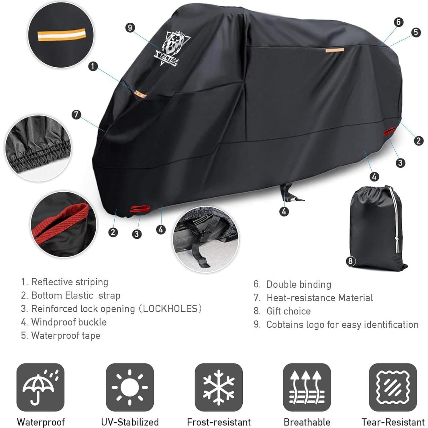 Cubierta de Motocicleta XYZCTEM Impermeable 220.98 cm