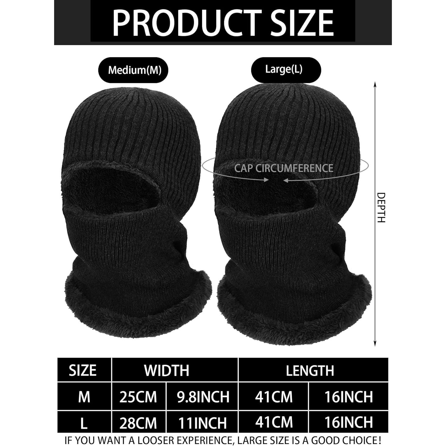 Balaclava Térmica Bencailor 4 Piezas Forro Polar Unisex