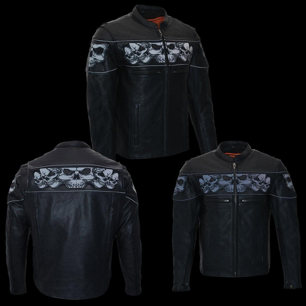 Chaqueta de motocicleta Milwaukee Leather MLM1501 Cool-Tec negra