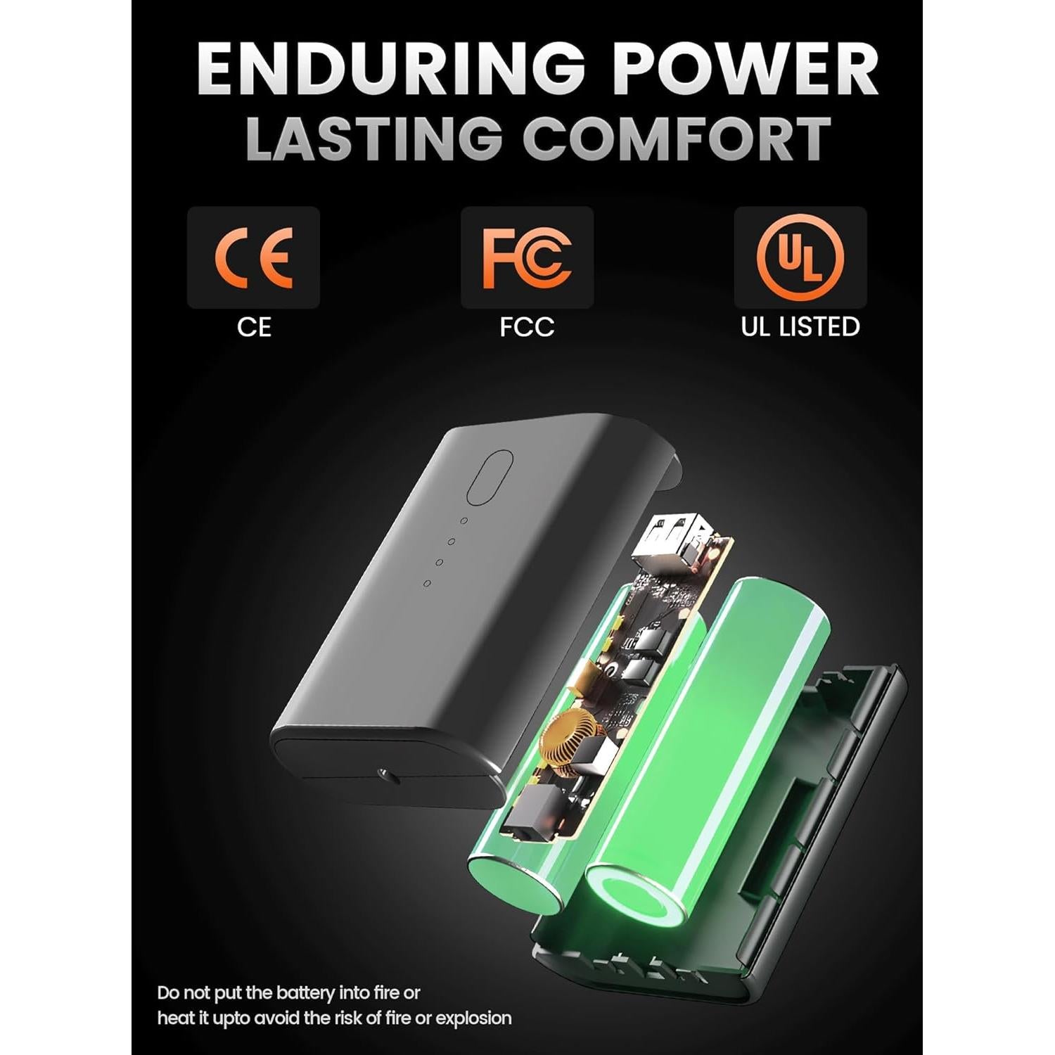 Chaqueta Térmica Venture Heat para Hombre - Autocalentable Negro