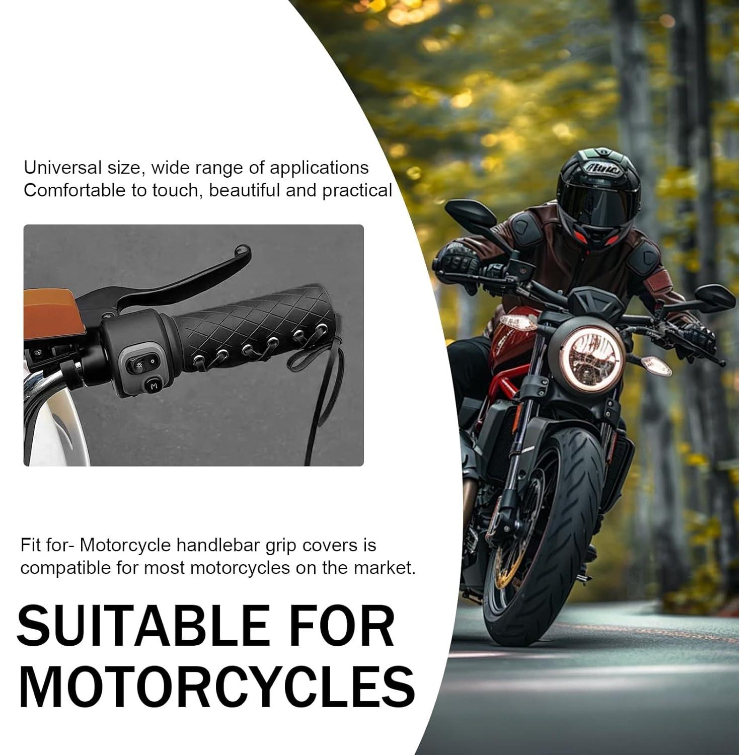 Agarraderas de Manillar de Motocicleta Diamall 2 PCS Antideslizantes