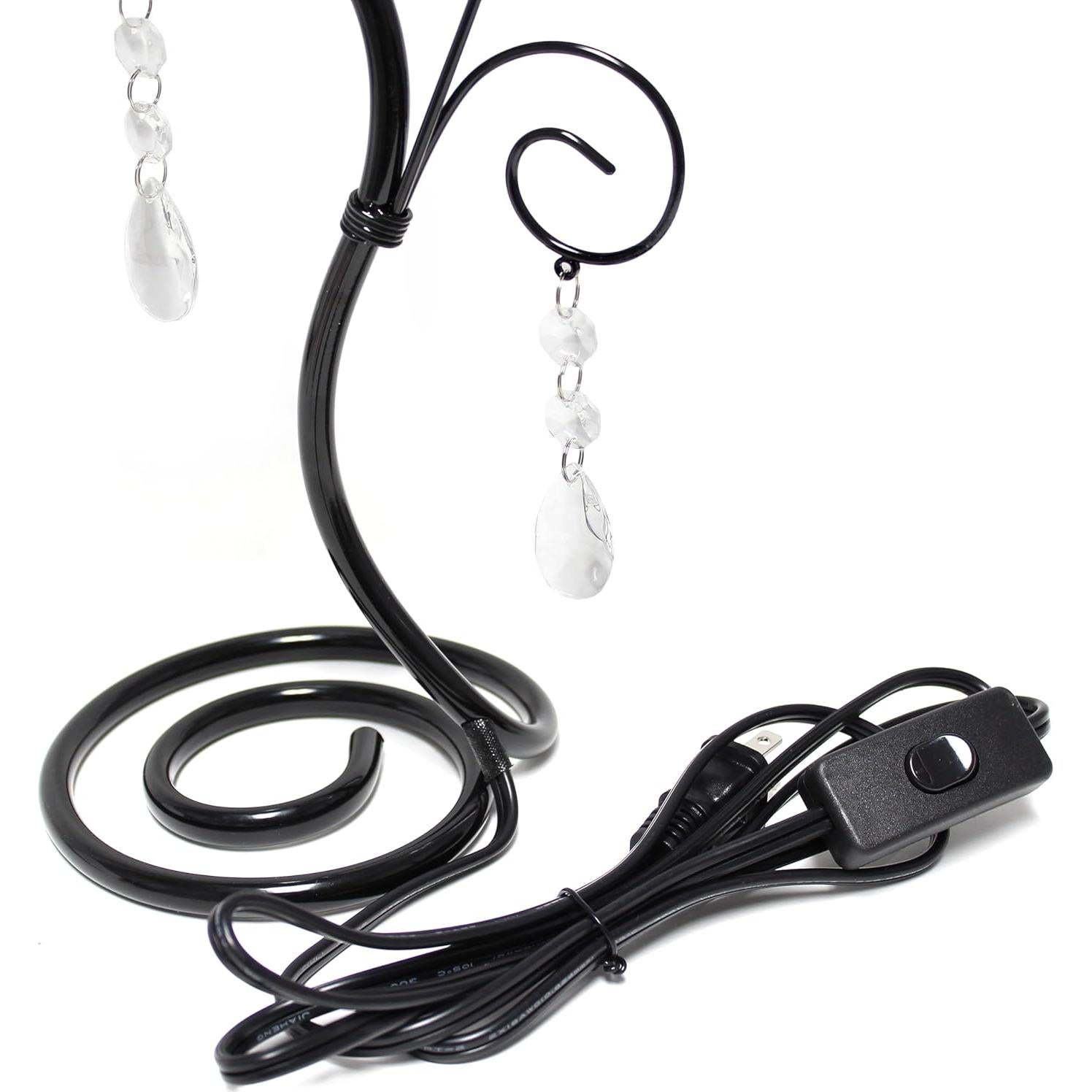 Lámpara de Mesa Simple Designs LT1142-BWN con Cristales 48cm