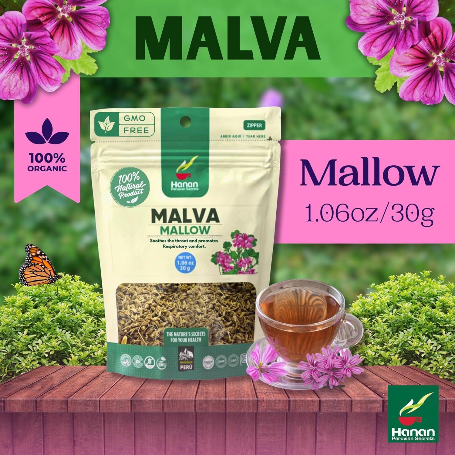 Té de Malva Seco FitoPeru 30g - Hojas de Malva Premium