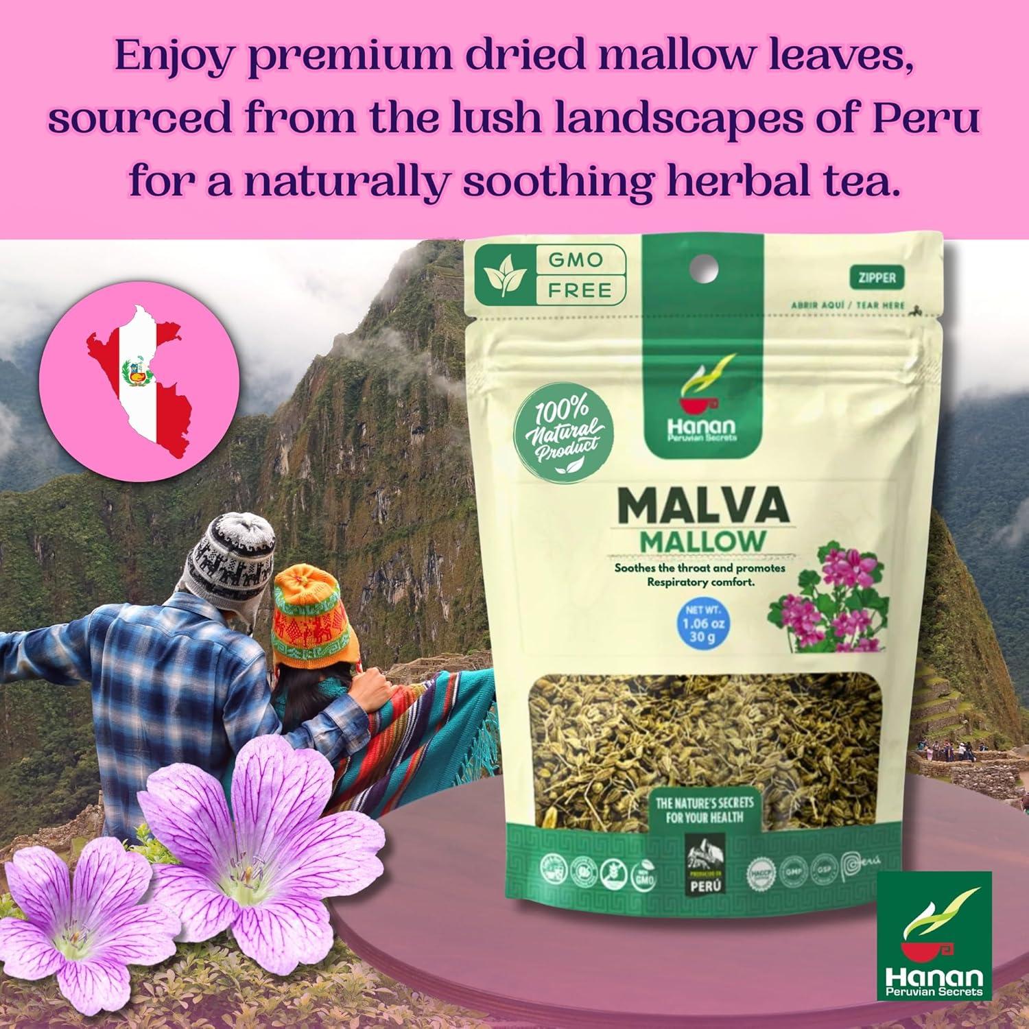 Té de Malva Seco FitoPeru 30g - Hojas de Malva Premium