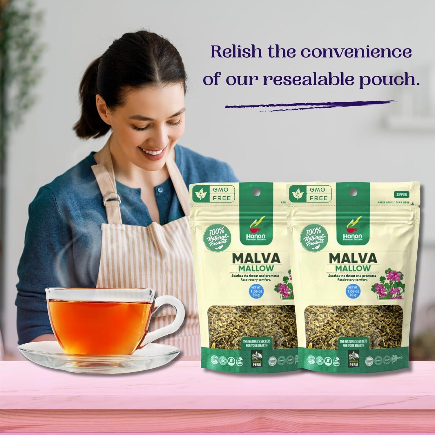 Té de Malva Seco FitoPeru 30g - Hojas de Malva Premium