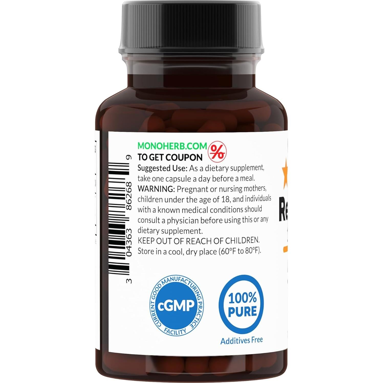 Extracto de Rehmannia 500 mg - 90 Cápsulas Veganas - Monoherb