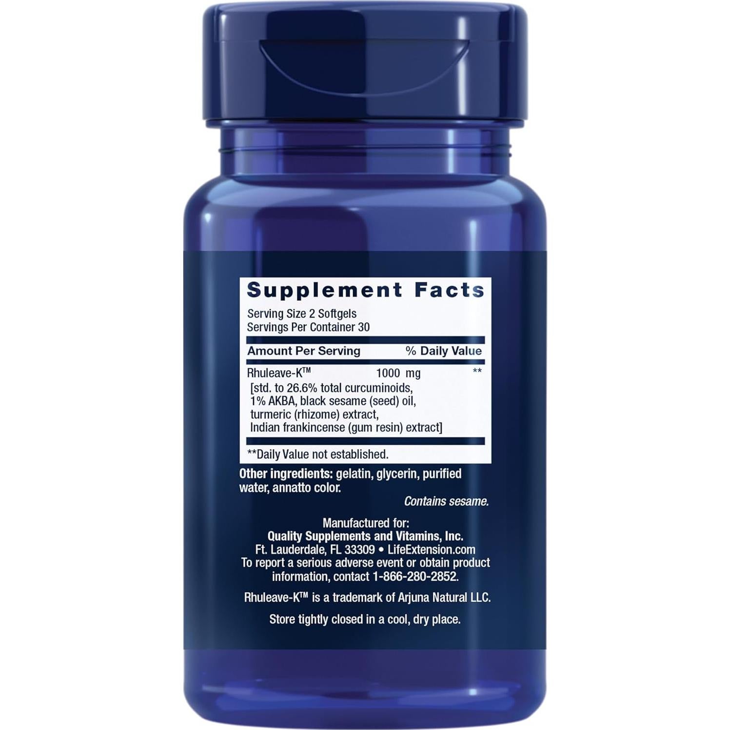 Suplemento Articular Life Extension 60 Gelatinas Blandas