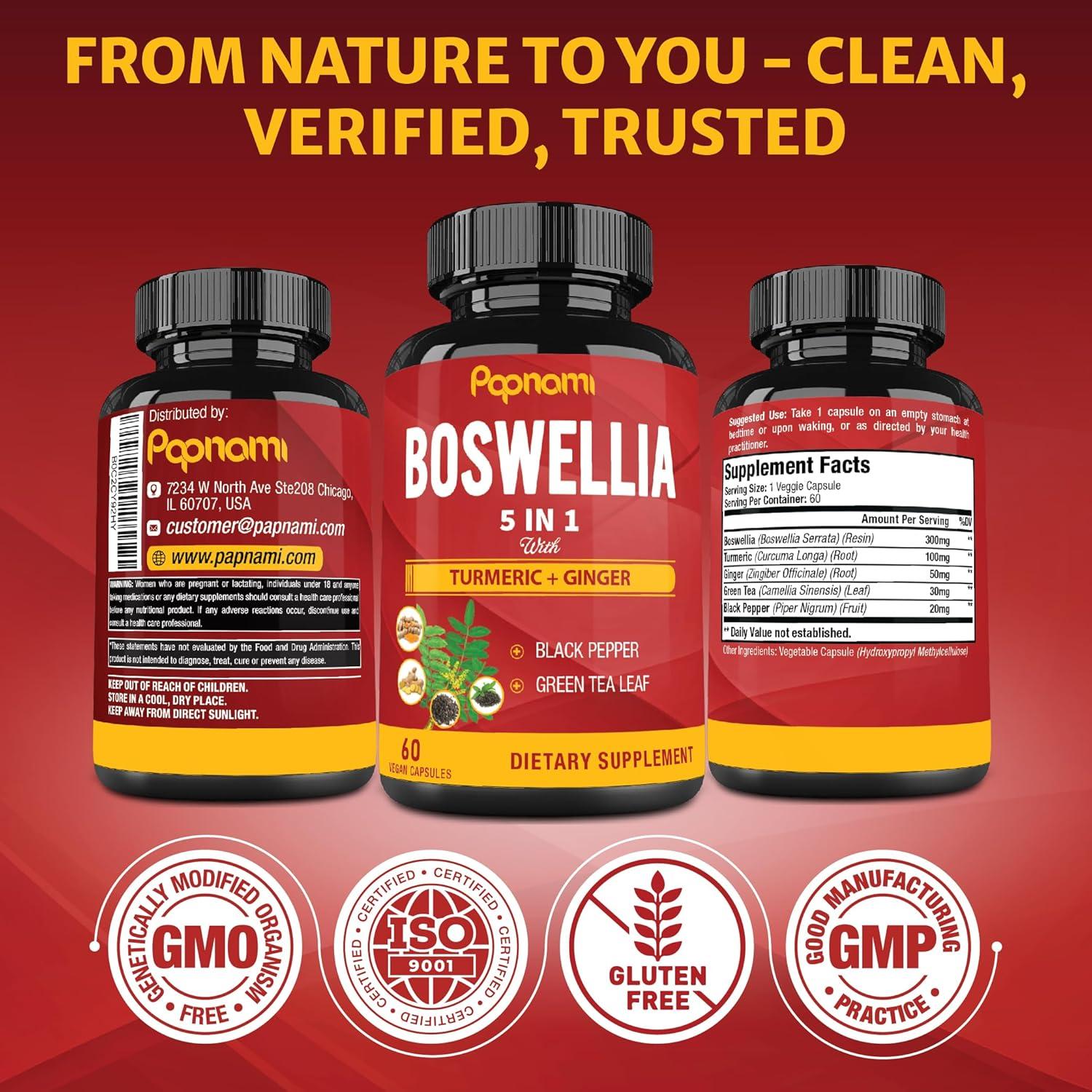 Cápsulas Veganas de Boswellia Serrata Papnami - 60 Unidades