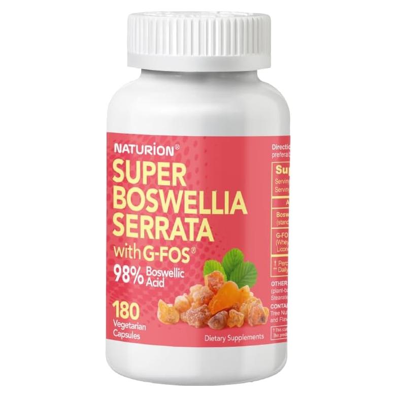 Boswellia Serrata Naturion 180 Cápsulas Veganas 98% Ácido Boswéllico