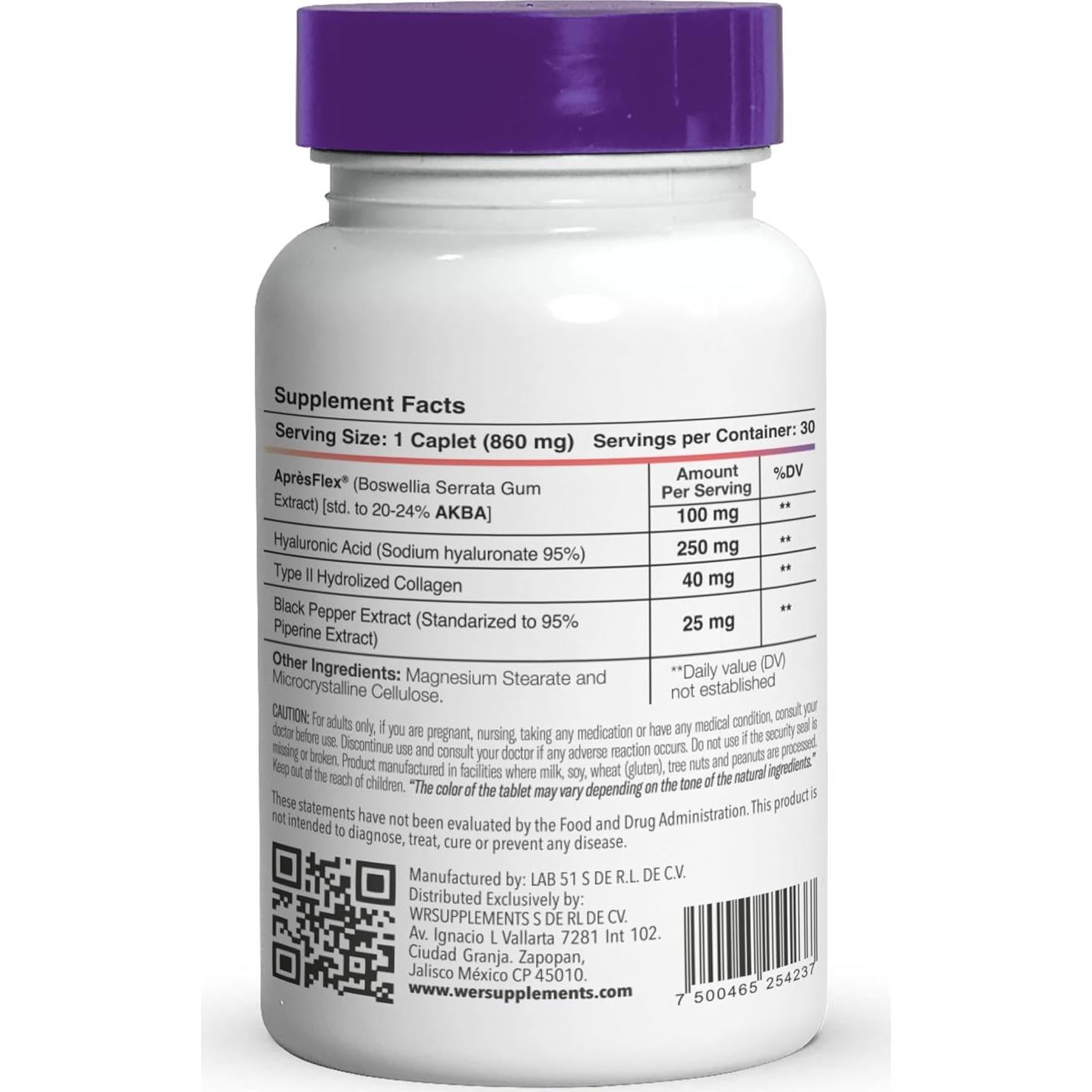 Suplemento Articular AprésFlex Lab51 - 30 Cápsulas 860 mg