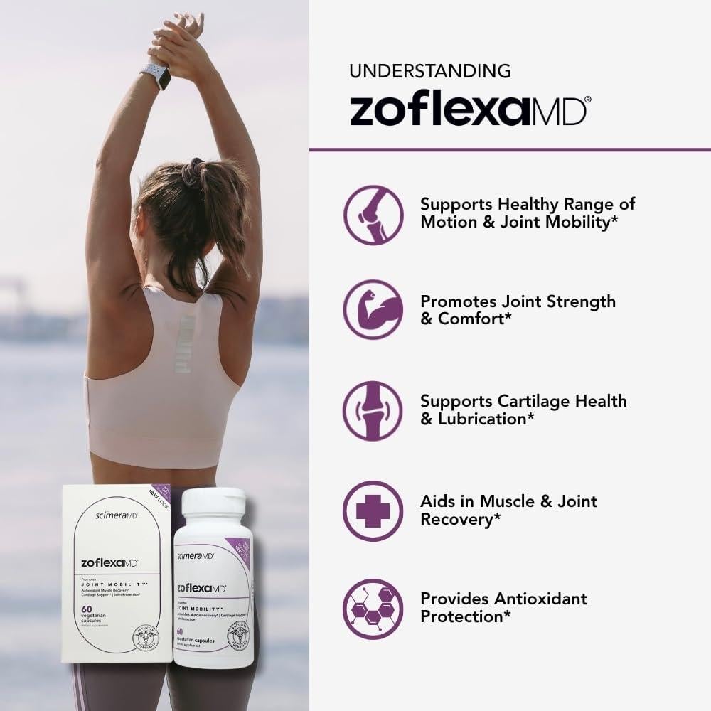 Suplemento Articular ScimeraMD Zoflexa 60 Cápsulas con Glucosamina