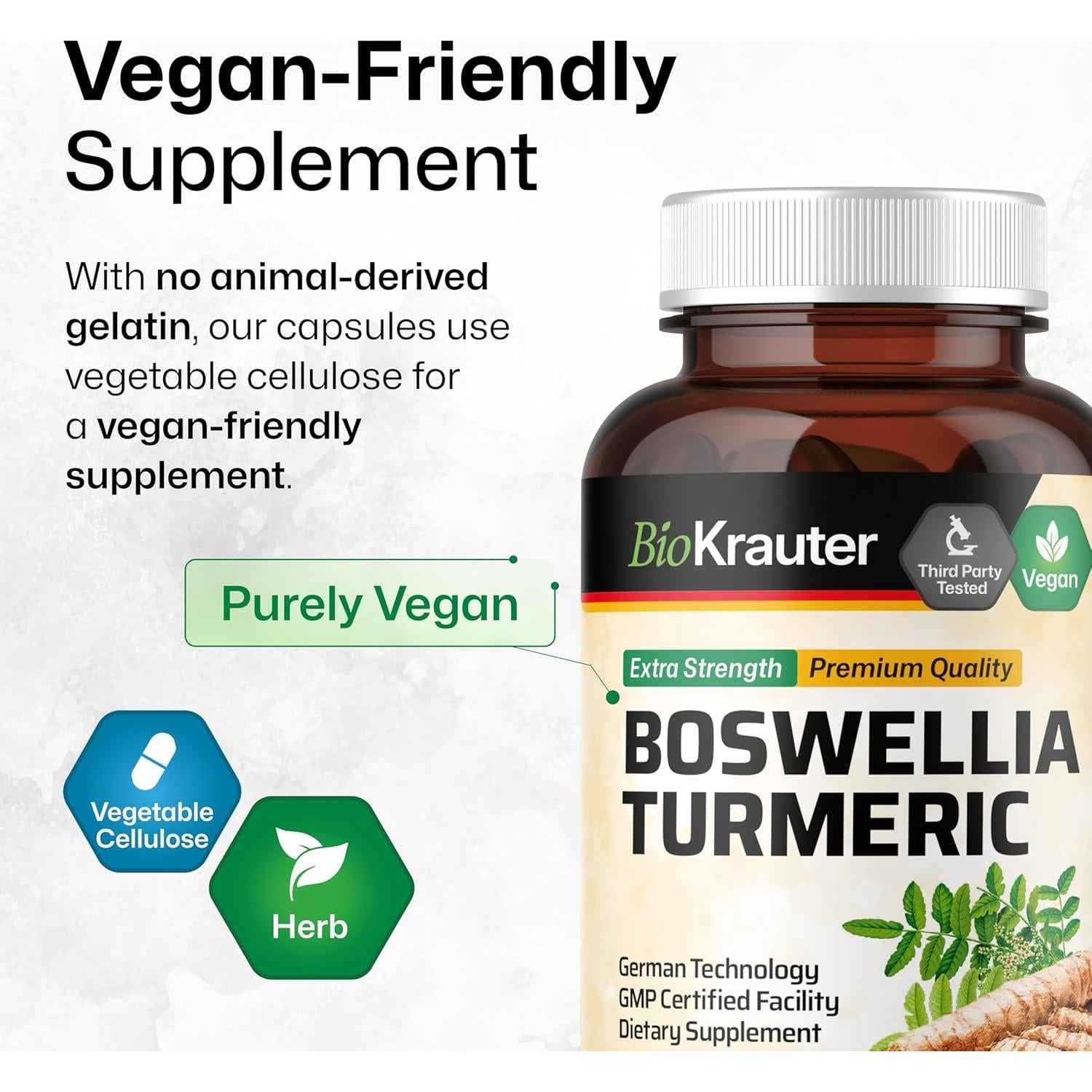 Cápsulas de Cúrcuma y Boswellia Bio Krauter 2000 mg - 100 Unidades