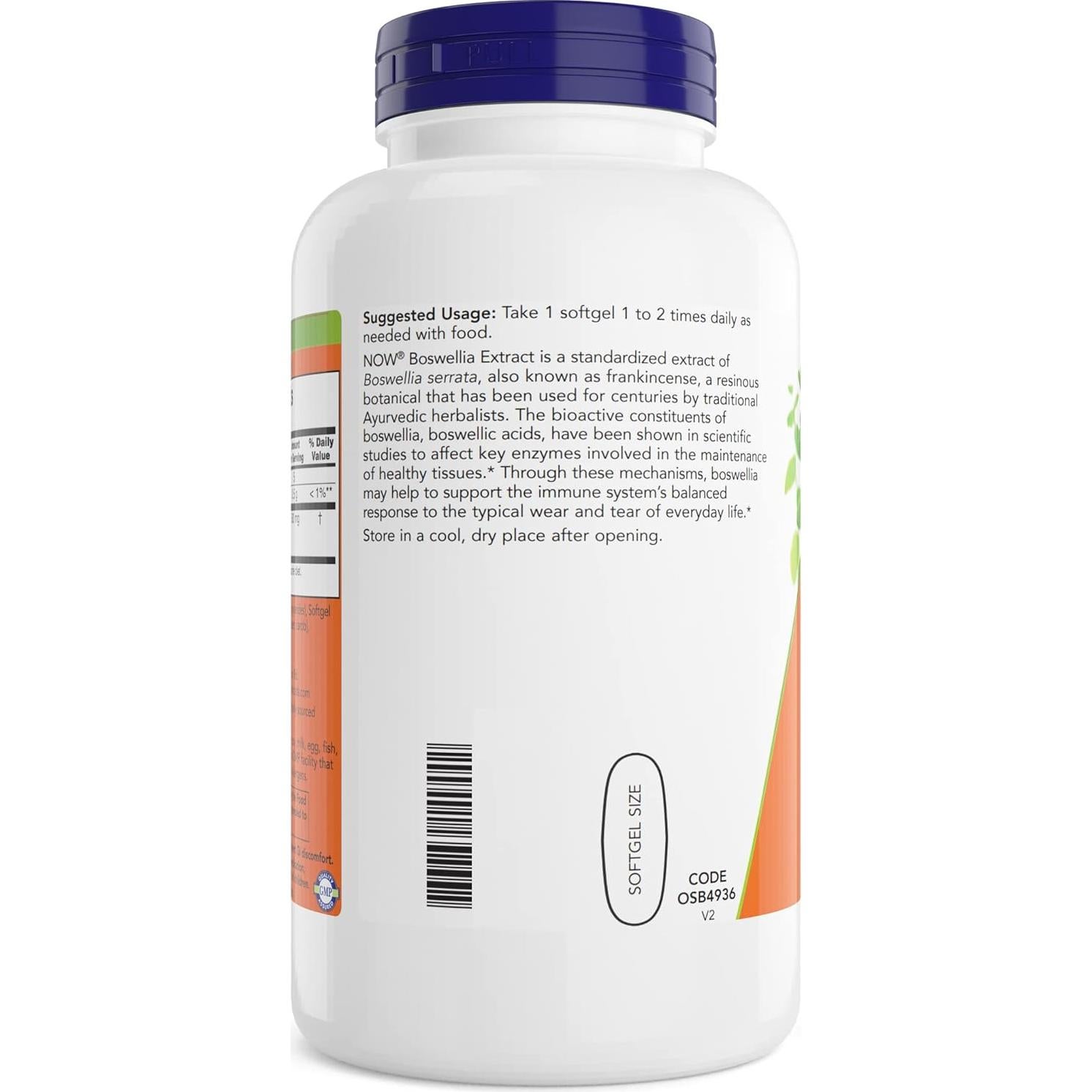 Extracto de Boswellia Now Foods 500 mg 200 Softgels Paquete de 2