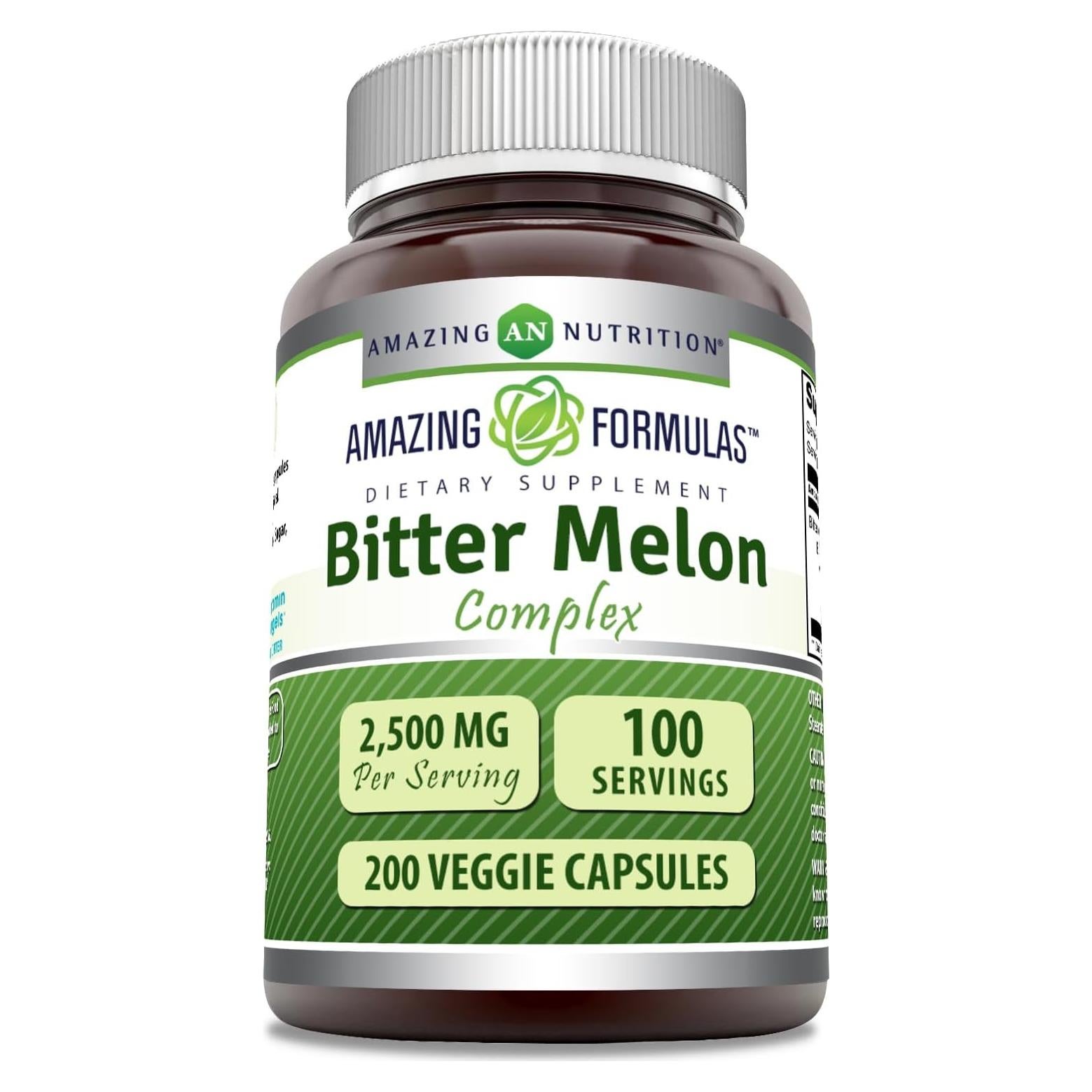 Suplemento Melón Amargo 2500 Mg Fórmulas Asombrosas 200 Cápsulas