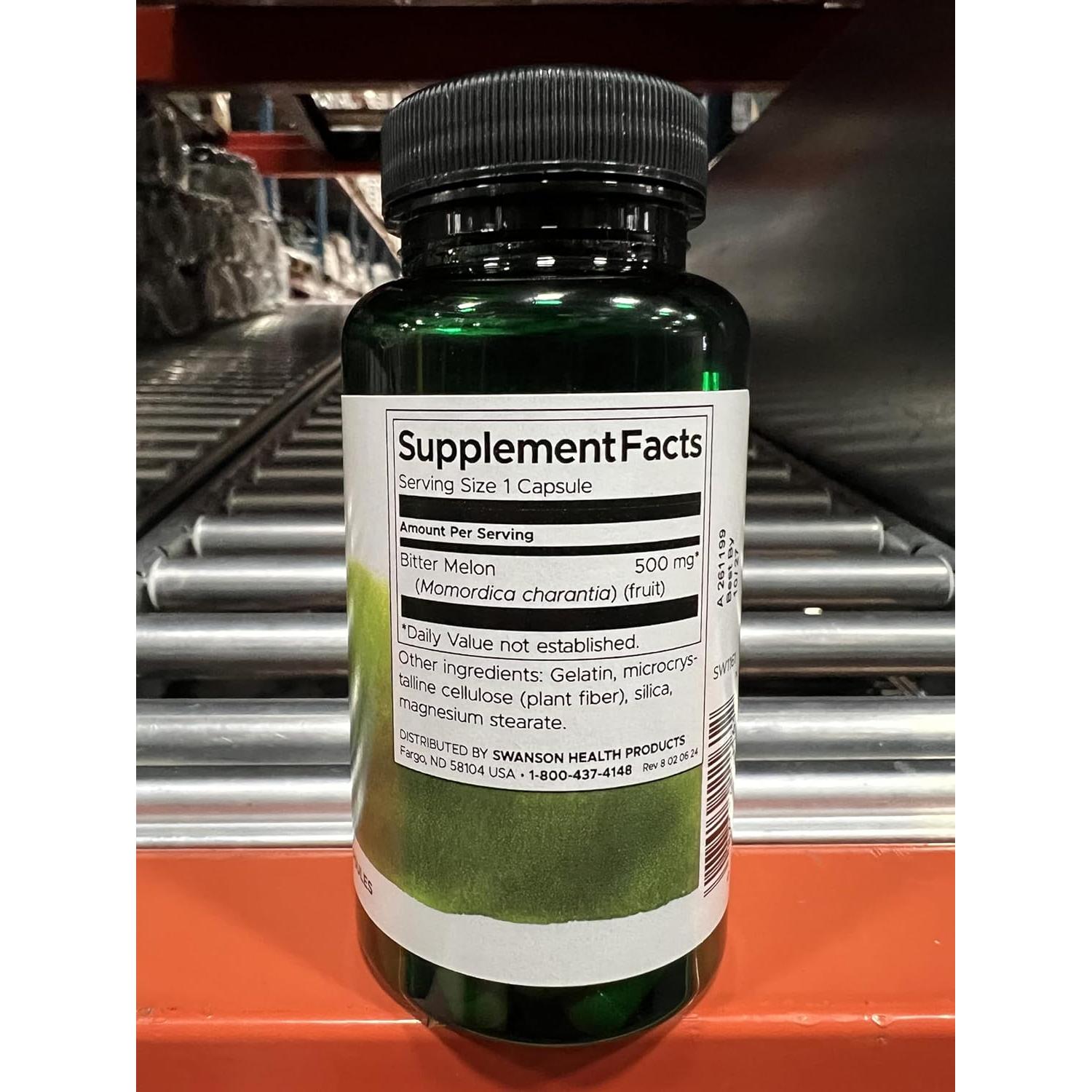 Suplemento Herbal Swanson Melón Amargo 500mg 60 Cápsulas