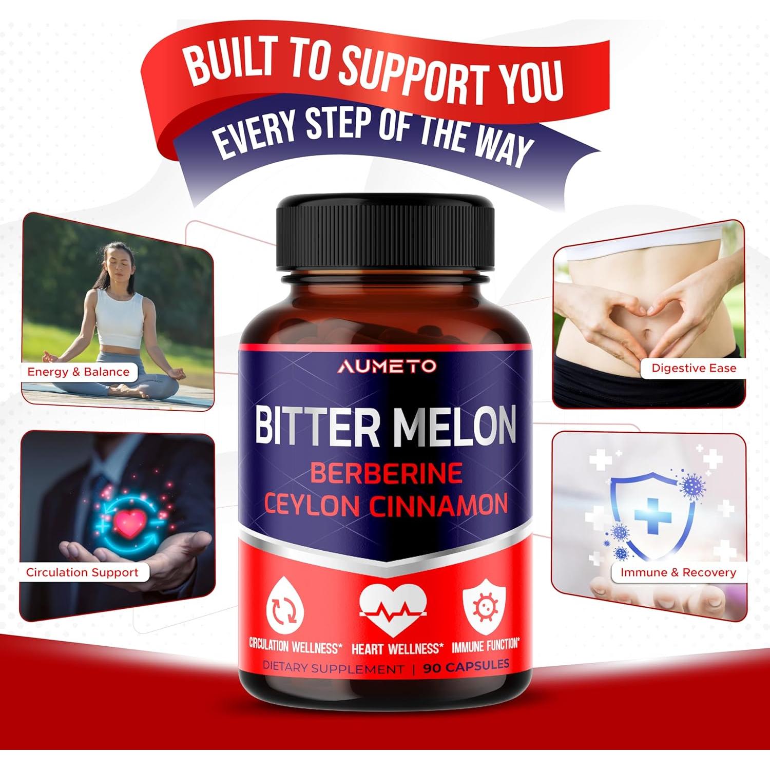 Cápsulas de Melón Amargo Aumeto 90 unidades - Circulación y Inmunidad