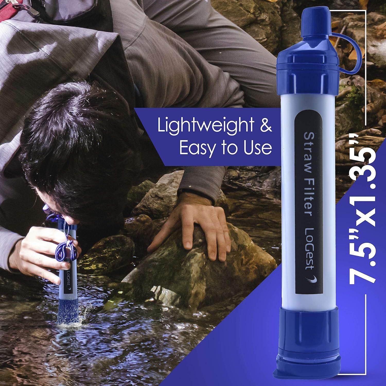 Paquete de 2 Popotes Purificadores de Agua LoGest - Portátil