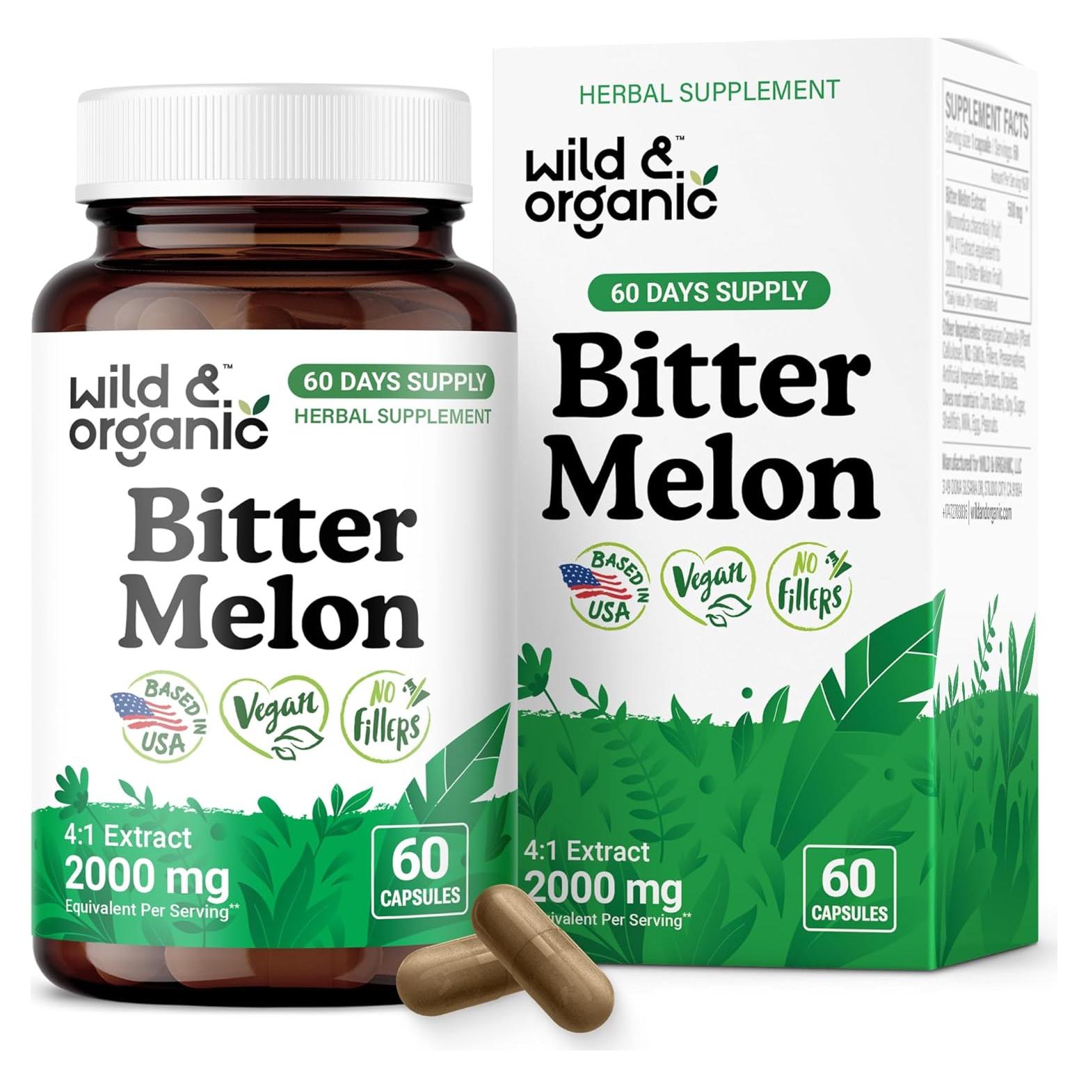 Cápsulas de Melaza Amarga Wild & Organic 500 mg - 60 Unidades