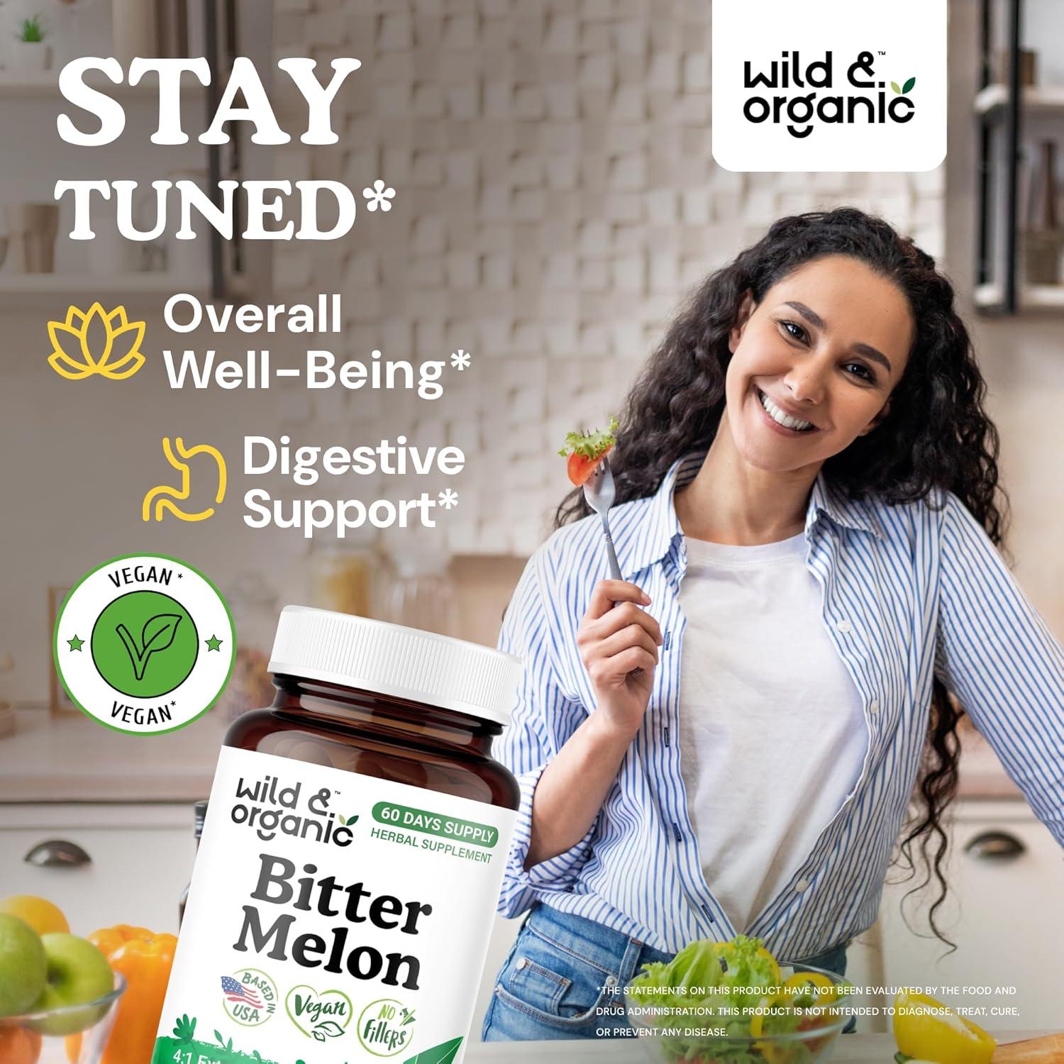 Cápsulas de Melaza Amarga Wild & Organic 500 mg - 60 Unidades