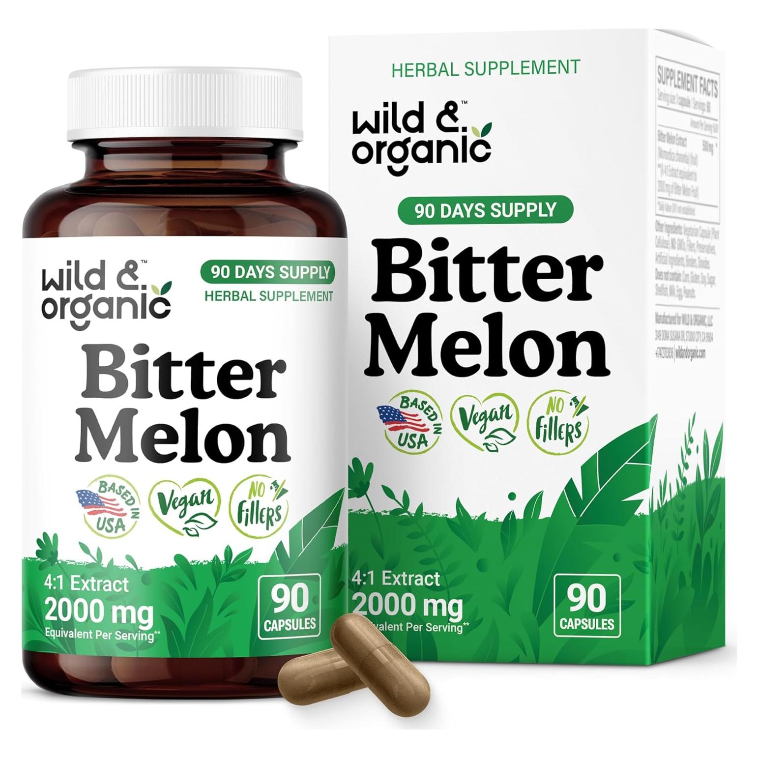 Cápsulas de Melaza Amarga Wild & Organic 500 mg - 90 Unidades