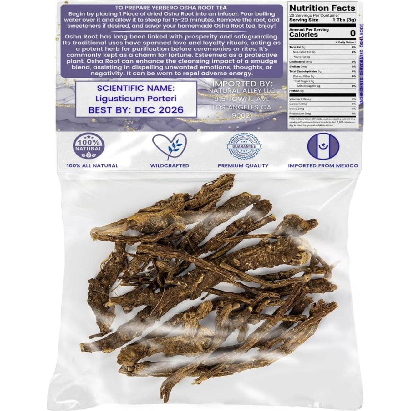 Yerbero Raíz de Osha 28g - 100% Natural para Purificación