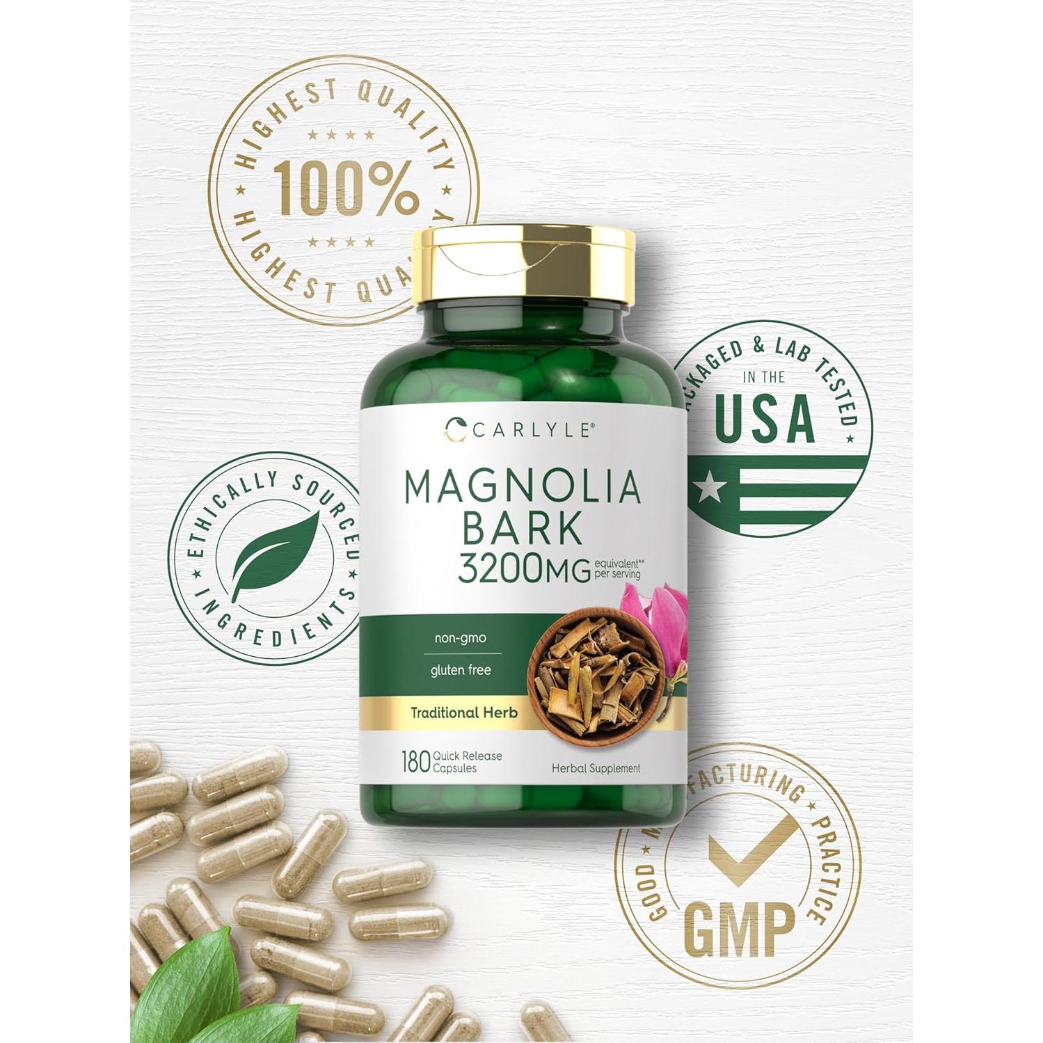 Corteza de Magnolia Carlyle 3200 mg | 180 Cápsulas Suplemento