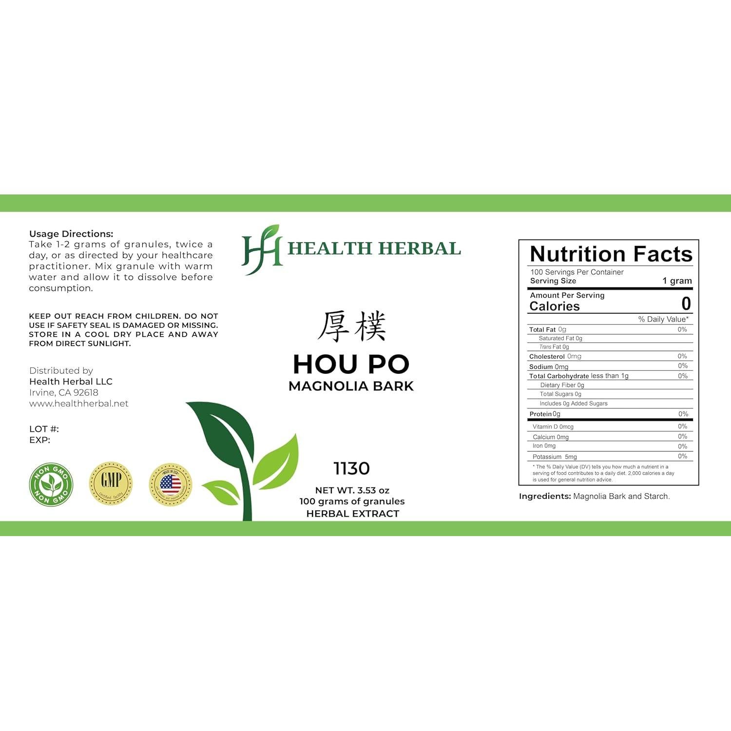 Gránulos de Corteza de Magnolia Salud Herbal 100g