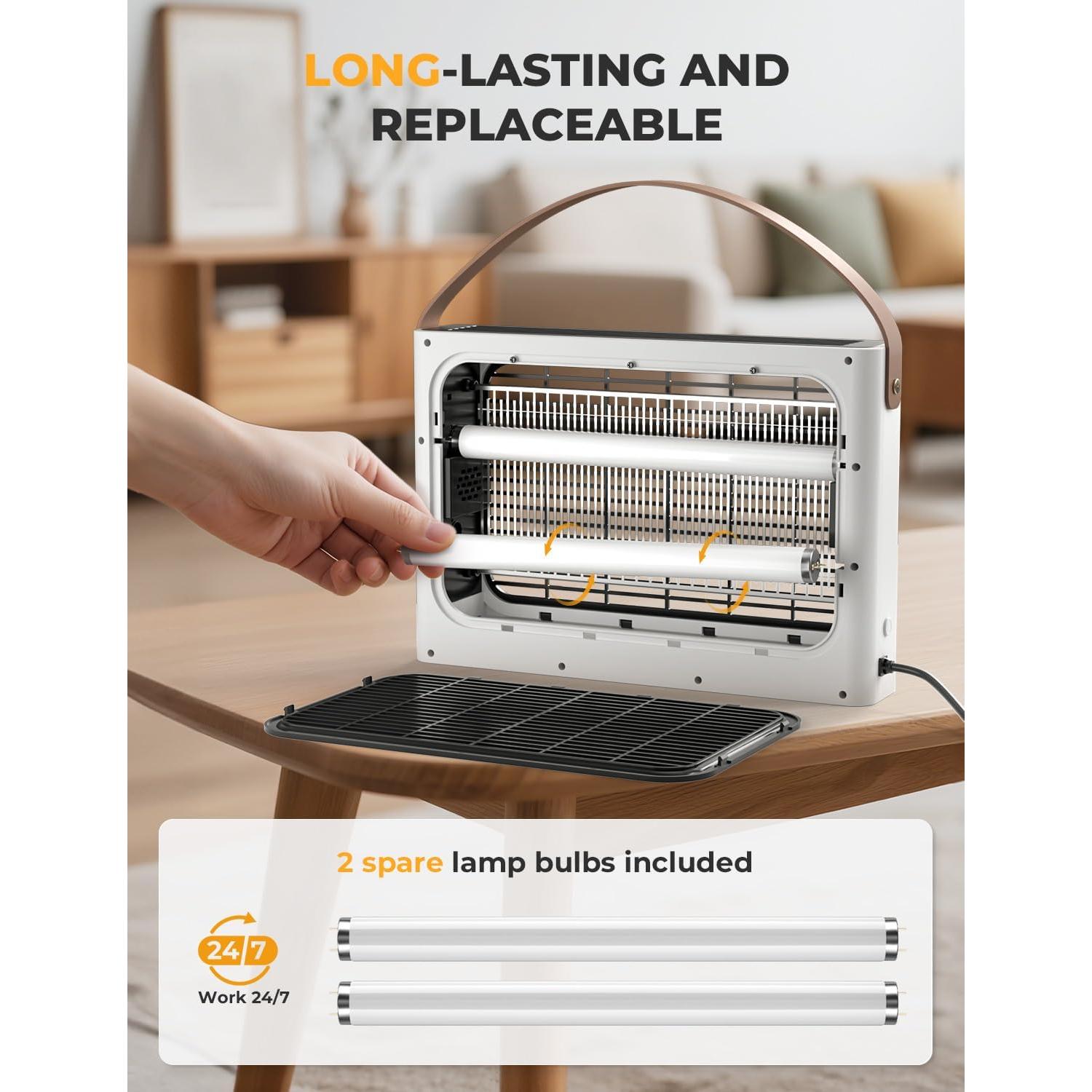 Trampa Eléctrica para Insectos YISSVIC 20W con 2 Bombillas