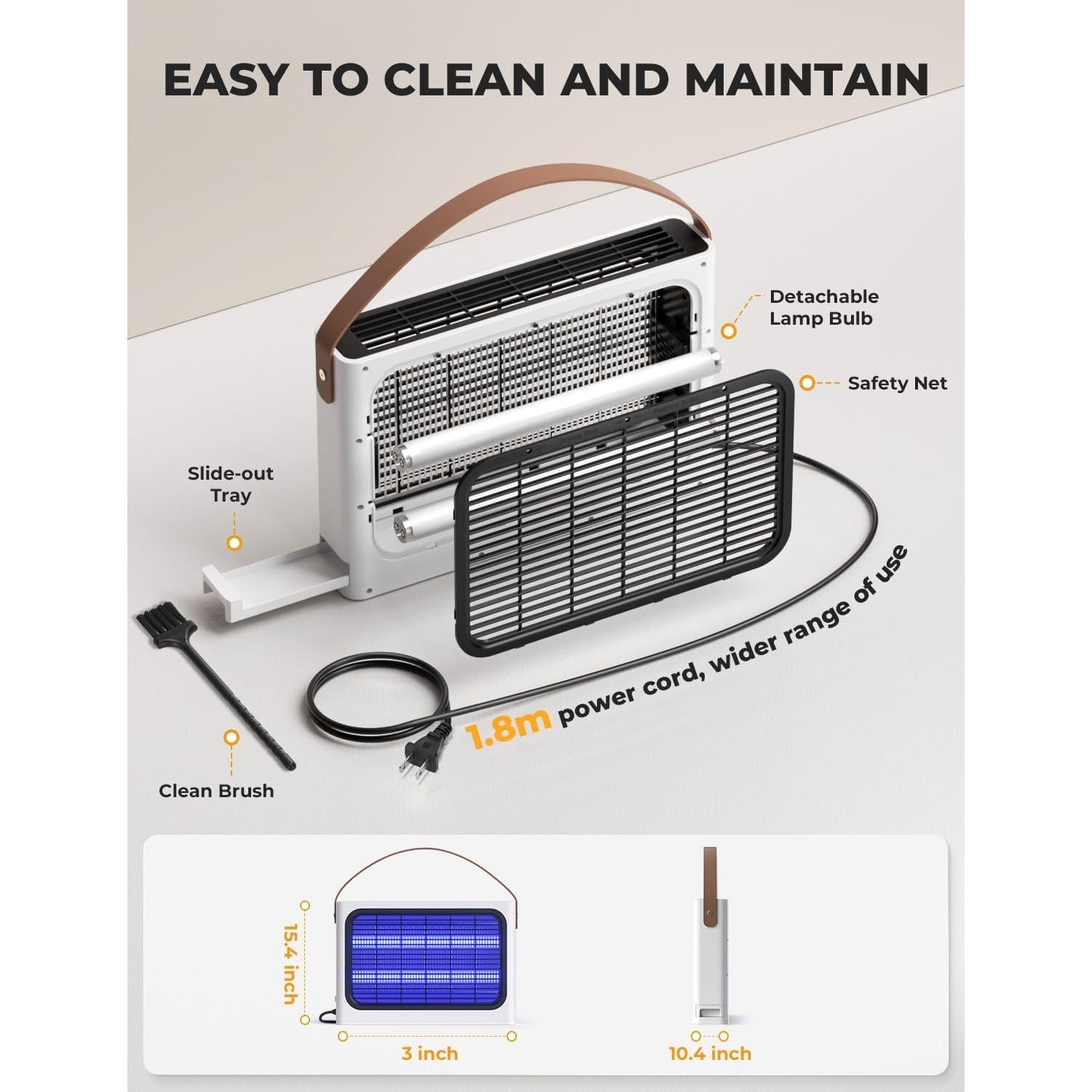 Trampa Eléctrica para Insectos YISSVIC 20W con 2 Bombillas